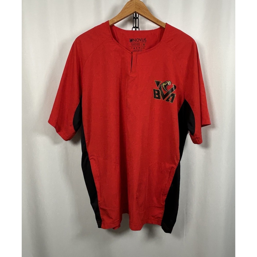 Novus Bva Team Warmup Spring Training Wind Breaker Medium Pullover Snake Logo View 2